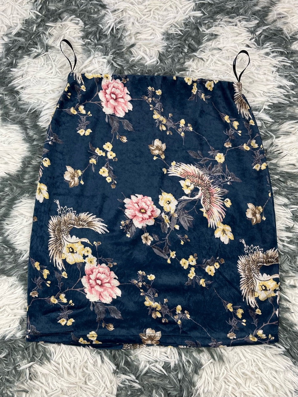 Forever 21 Women’s Blue Floral Mini Skirt Size Medium